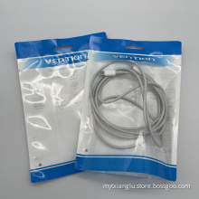 High quality data cable packaging bag  printed Zip Aluminum foil  plastic bags for data cable